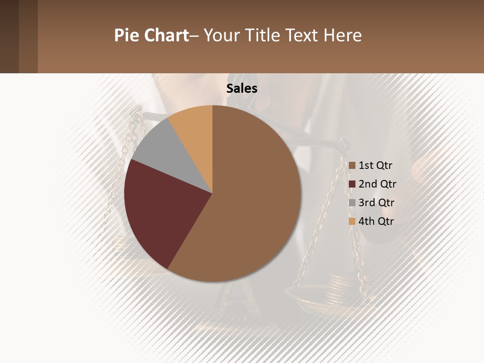 A Man Holding A Scale Of Justice In Front Of His Face PowerPoint Template