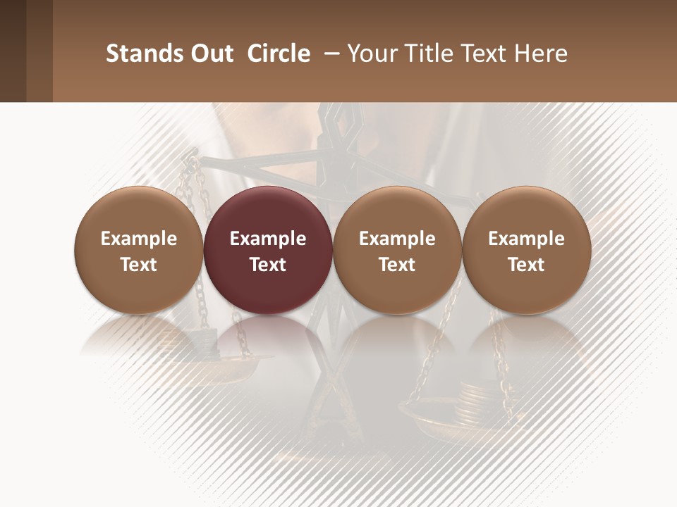 A Man Holding A Scale Of Justice In Front Of His Face PowerPoint Template