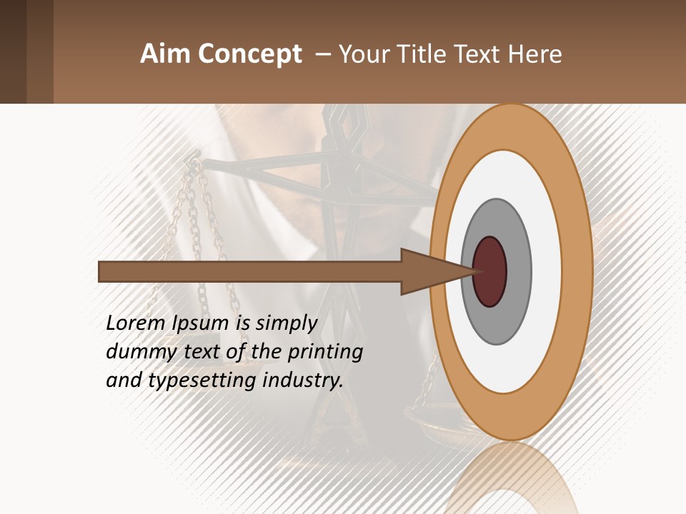 A Man Holding A Scale Of Justice In Front Of His Face PowerPoint Template