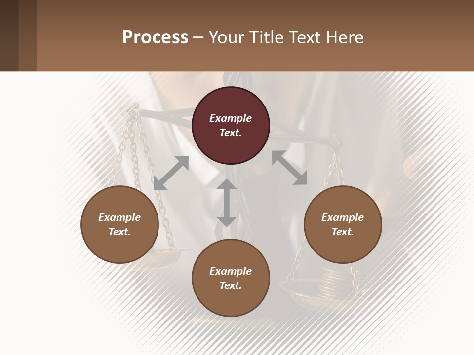 A Man Holding A Scale Of Justice In Front Of His Face PowerPoint Template