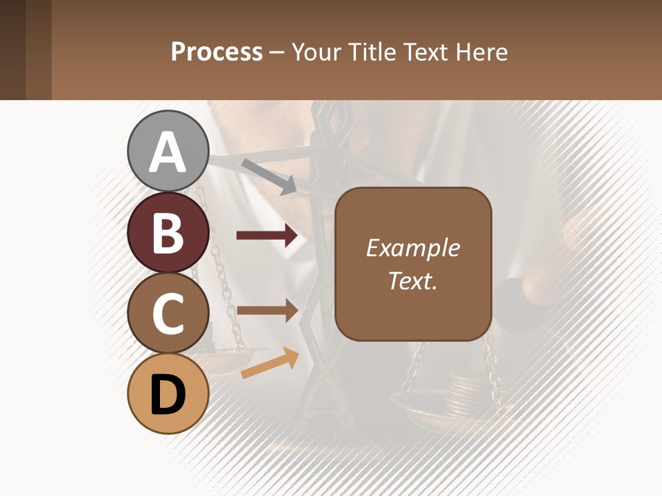 A Man Holding A Scale Of Justice In Front Of His Face PowerPoint Template