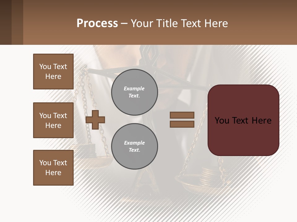 A Man Holding A Scale Of Justice In Front Of His Face PowerPoint Template