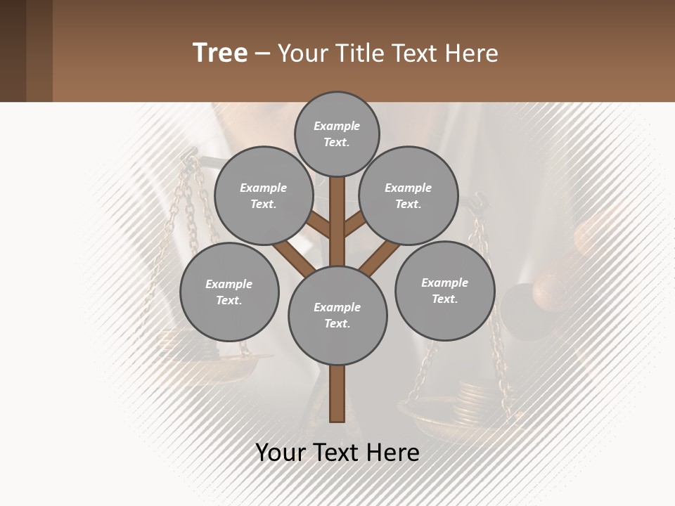 A Man Holding A Scale Of Justice In Front Of His Face PowerPoint Template