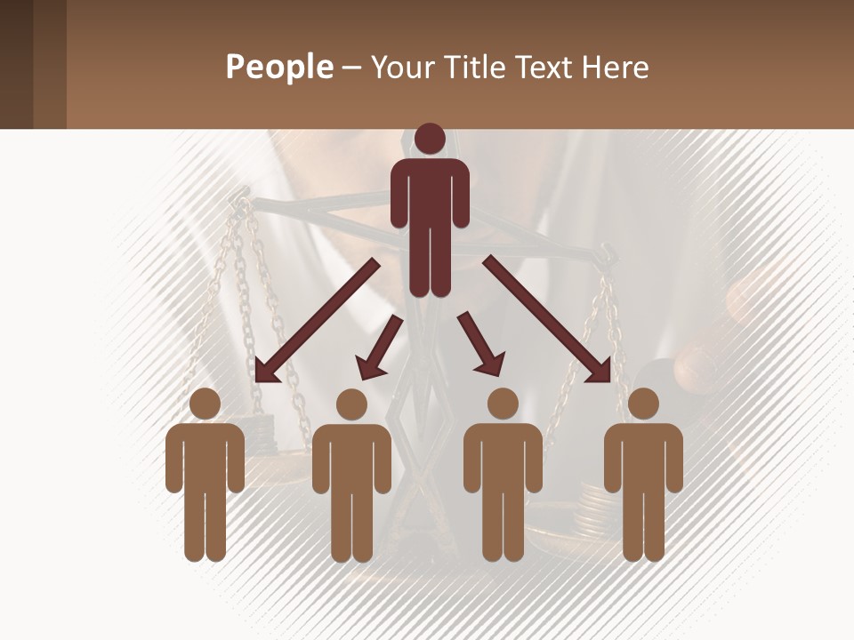 A Man Holding A Scale Of Justice In Front Of His Face PowerPoint Template