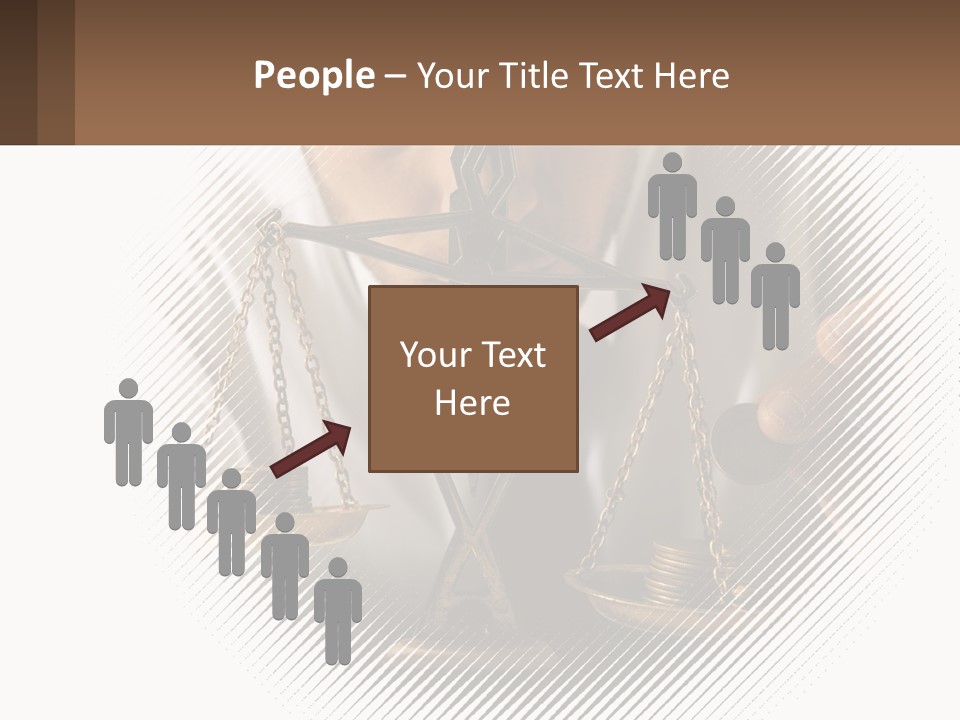 A Man Holding A Scale Of Justice In Front Of His Face PowerPoint Template
