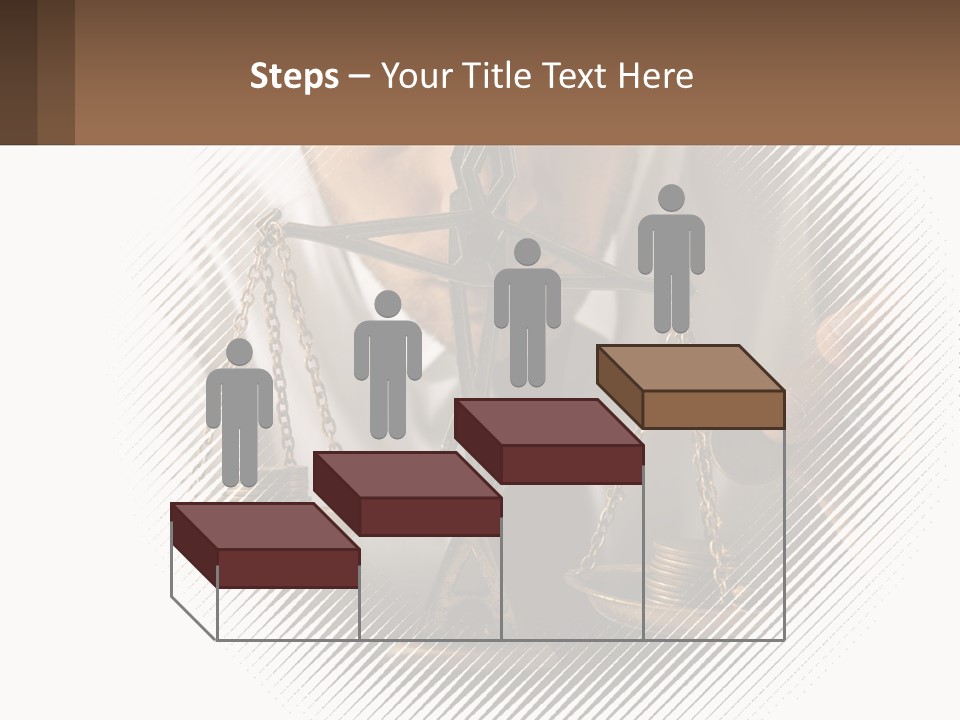 A Man Holding A Scale Of Justice In Front Of His Face PowerPoint Template