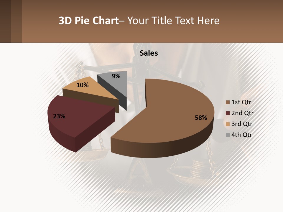 A Man Holding A Scale Of Justice In Front Of His Face PowerPoint Template