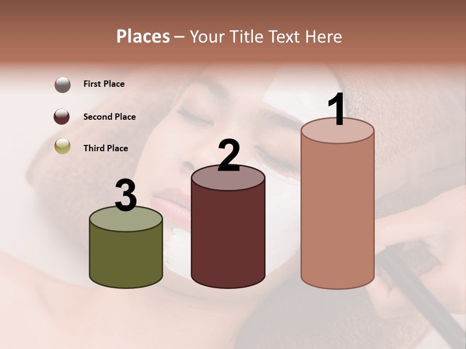 A Woman Getting A Facial Mask On Her Face PowerPoint Template