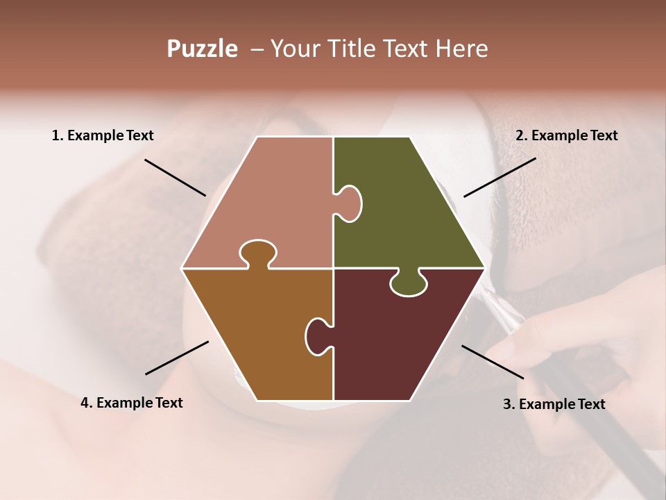 A Woman Getting A Facial Mask On Her Face PowerPoint Template