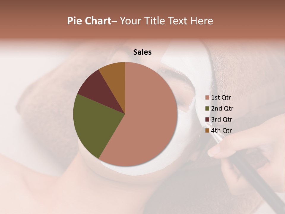 A Woman Getting A Facial Mask On Her Face PowerPoint Template