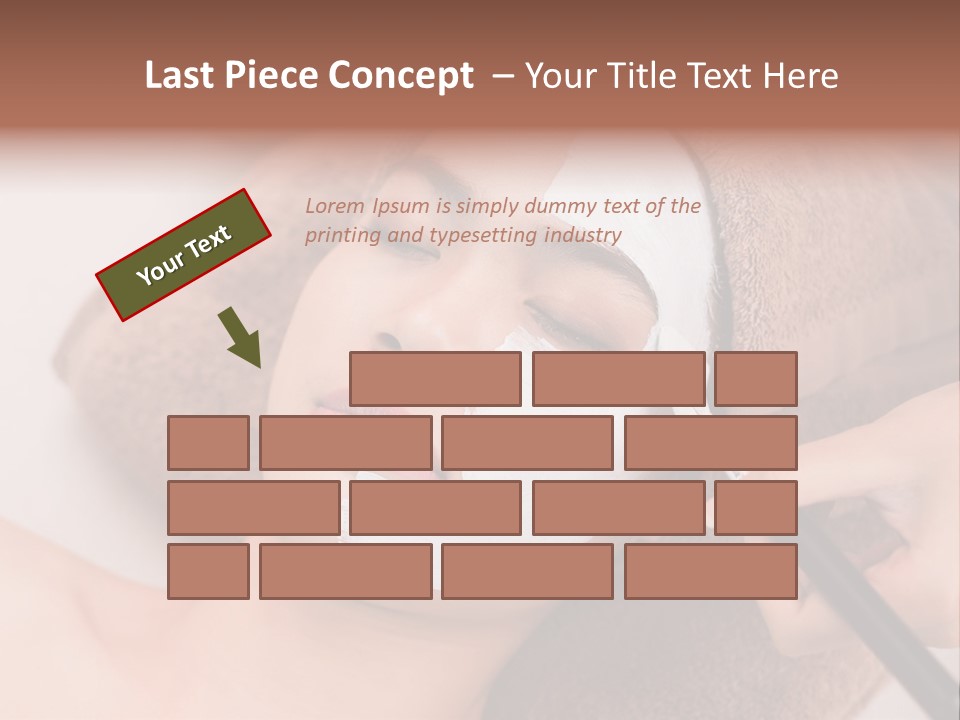 A Woman Getting A Facial Mask On Her Face PowerPoint Template