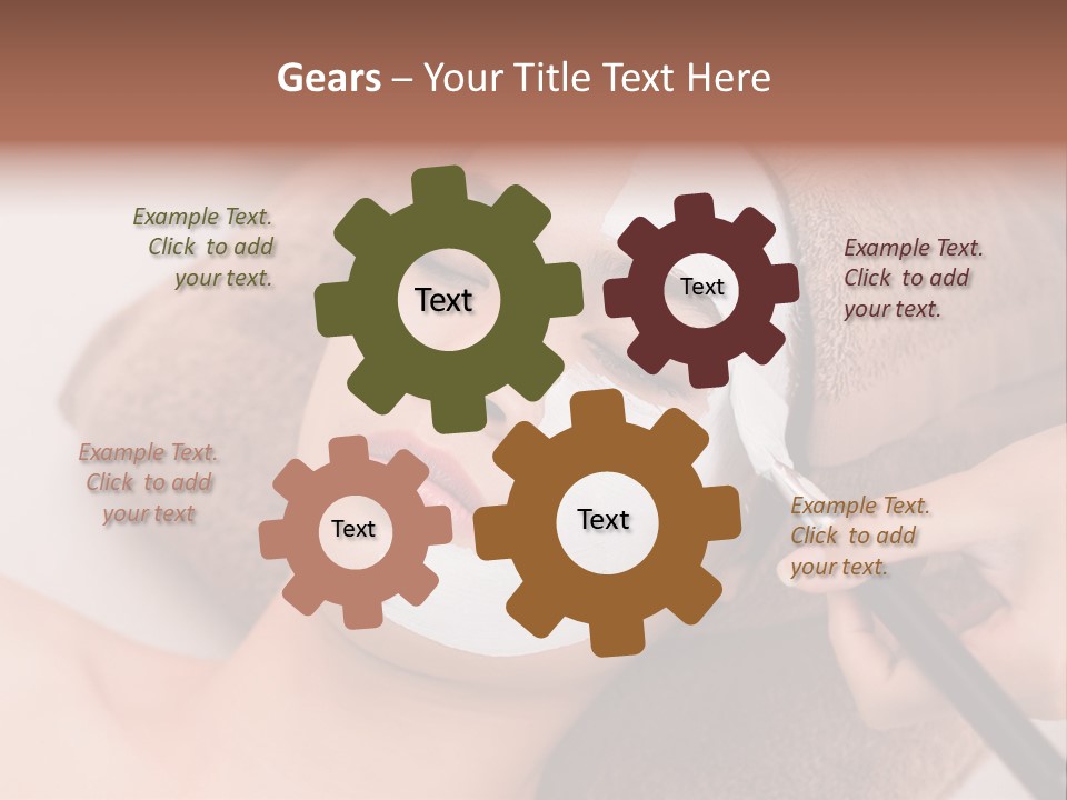 A Woman Getting A Facial Mask On Her Face PowerPoint Template