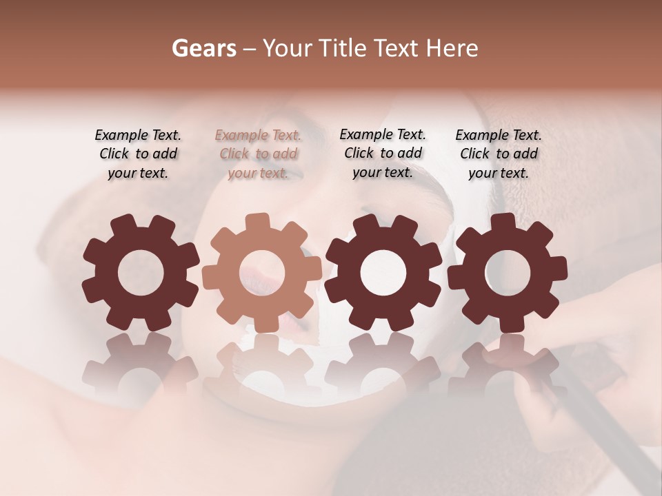 A Woman Getting A Facial Mask On Her Face PowerPoint Template