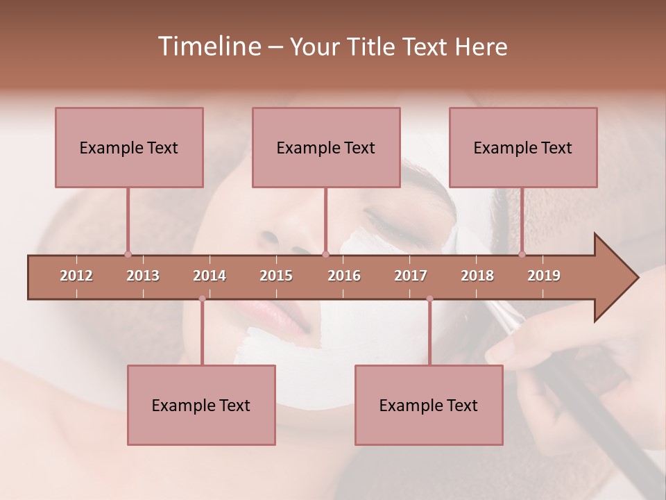 A Woman Getting A Facial Mask On Her Face PowerPoint Template