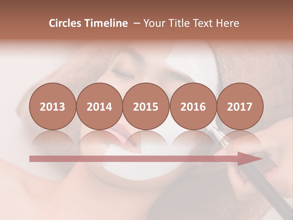 A Woman Getting A Facial Mask On Her Face PowerPoint Template