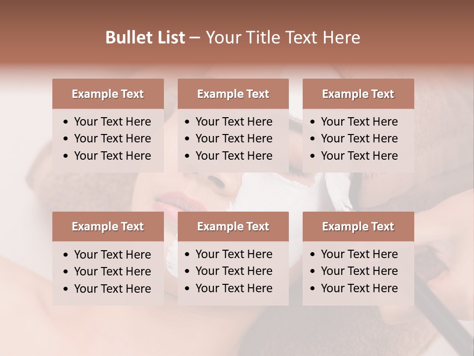 A Woman Getting A Facial Mask On Her Face PowerPoint Template