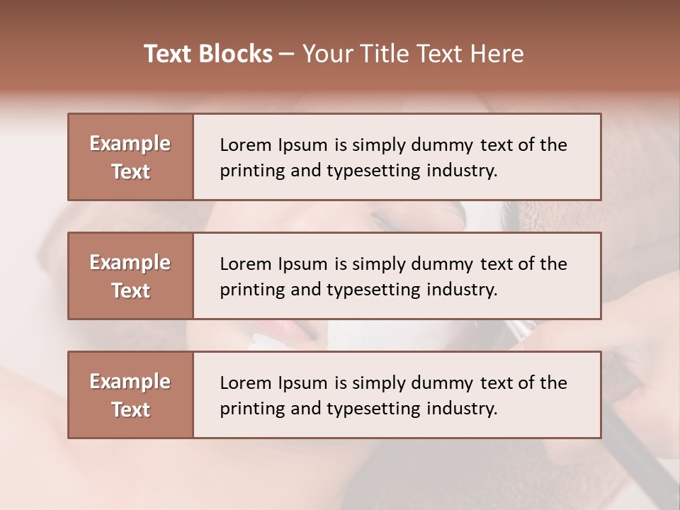A Woman Getting A Facial Mask On Her Face PowerPoint Template