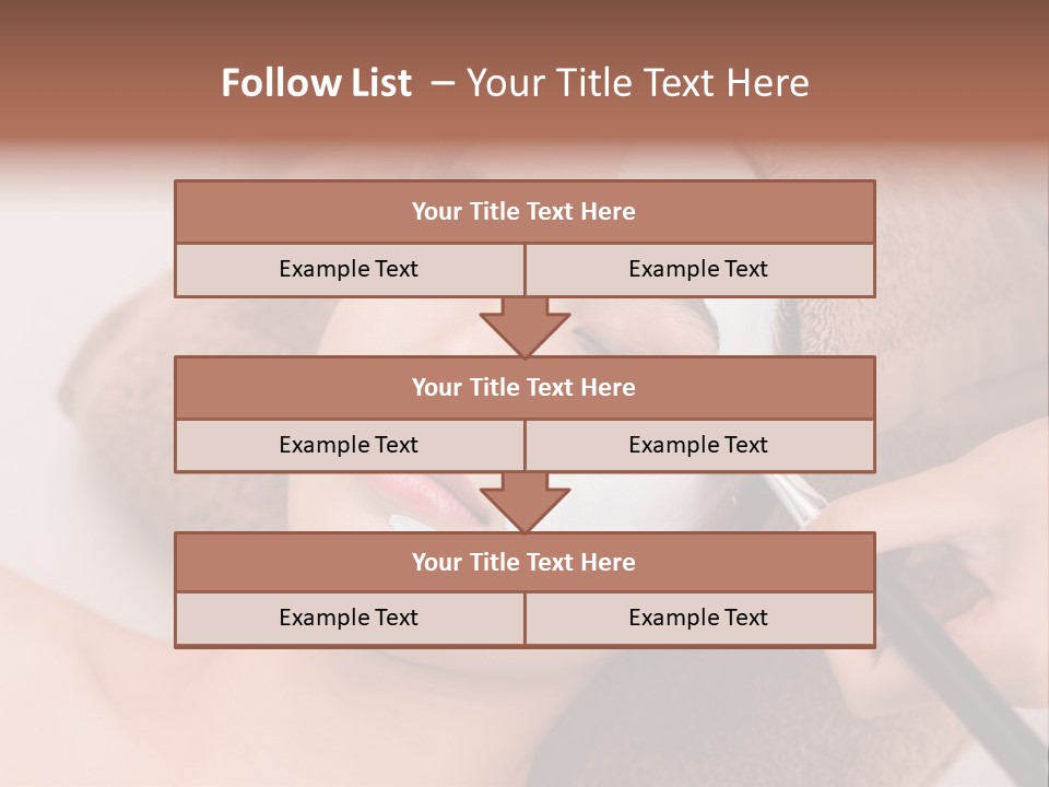 A Woman Getting A Facial Mask On Her Face PowerPoint Template