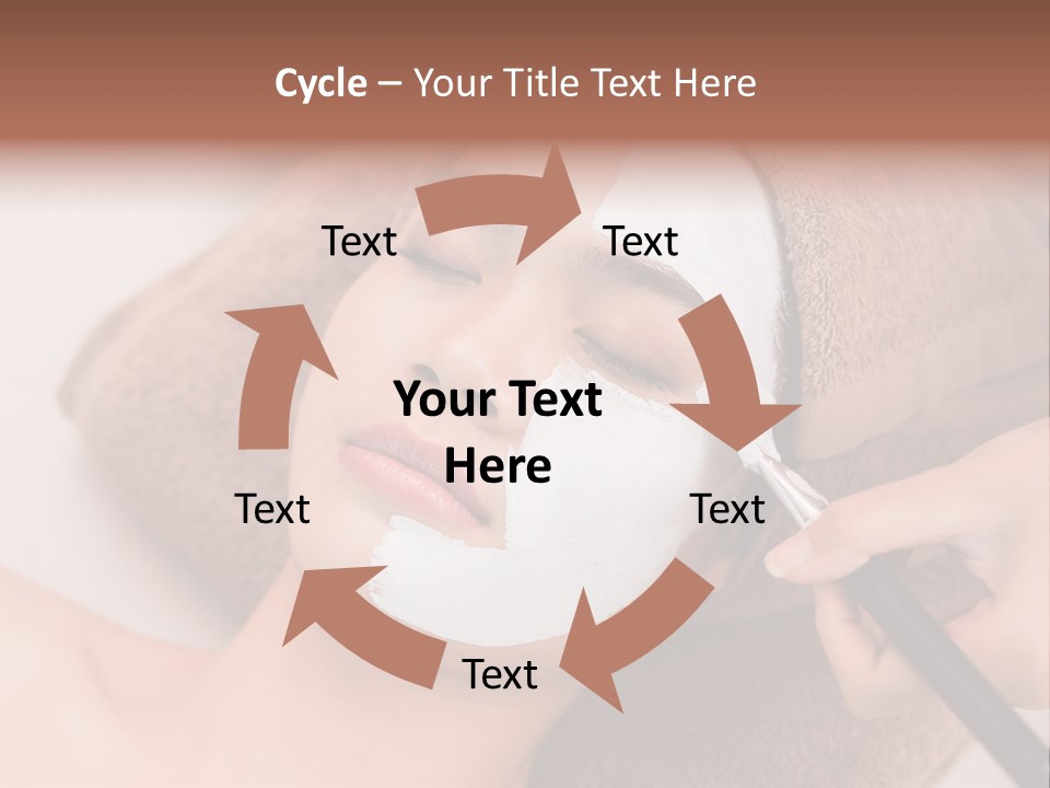 A Woman Getting A Facial Mask On Her Face PowerPoint Template