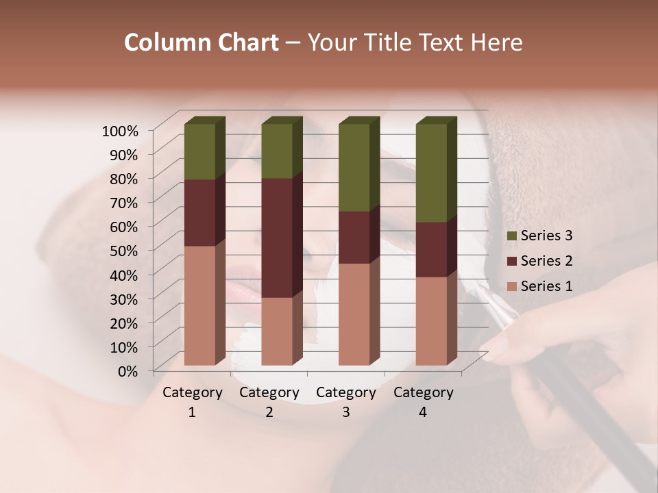 A Woman Getting A Facial Mask On Her Face PowerPoint Template