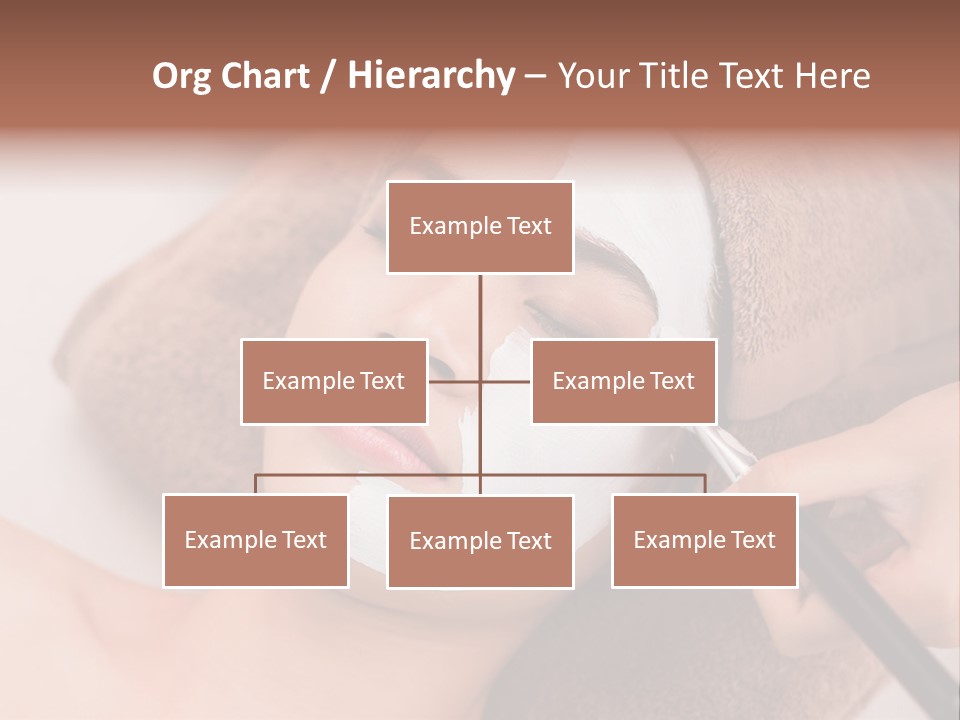 A Woman Getting A Facial Mask On Her Face PowerPoint Template