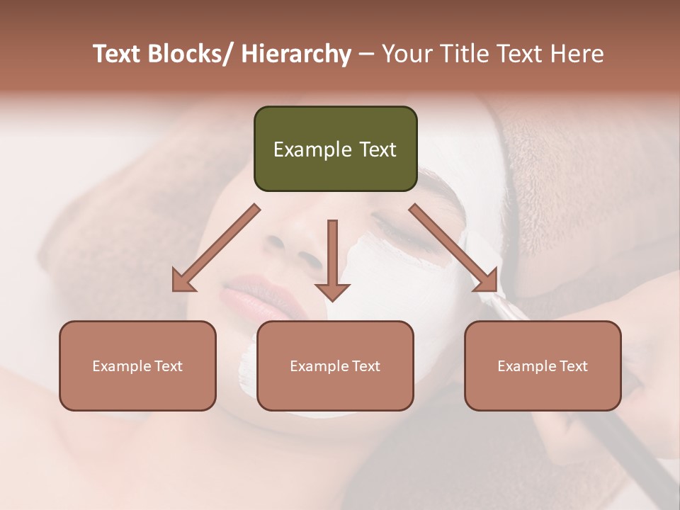 A Woman Getting A Facial Mask On Her Face PowerPoint Template