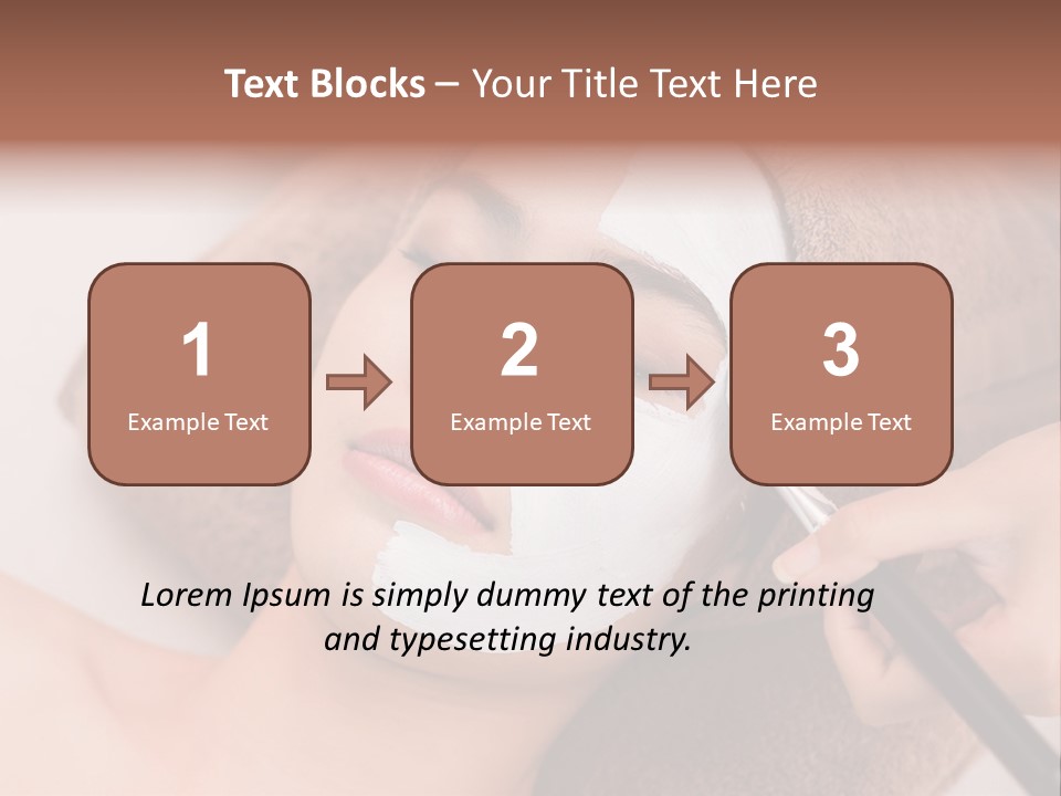 A Woman Getting A Facial Mask On Her Face PowerPoint Template
