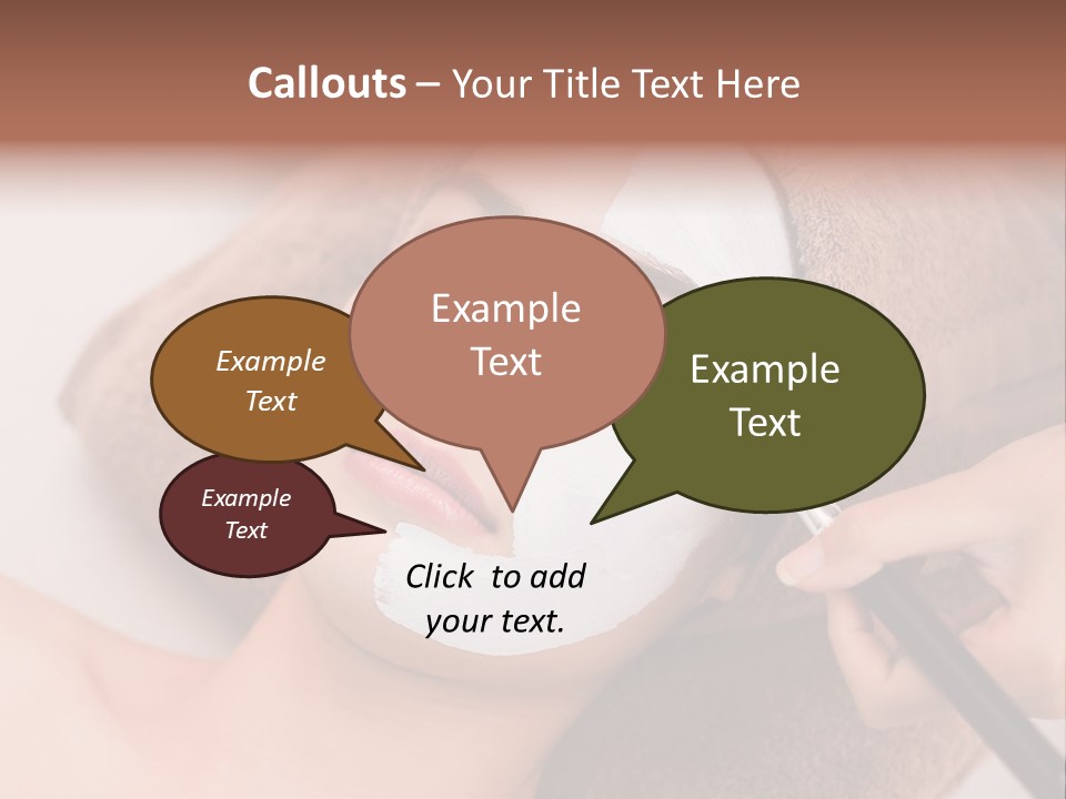 A Woman Getting A Facial Mask On Her Face PowerPoint Template