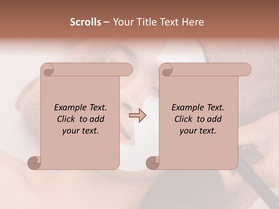 A Woman Getting A Facial Mask On Her Face PowerPoint Template