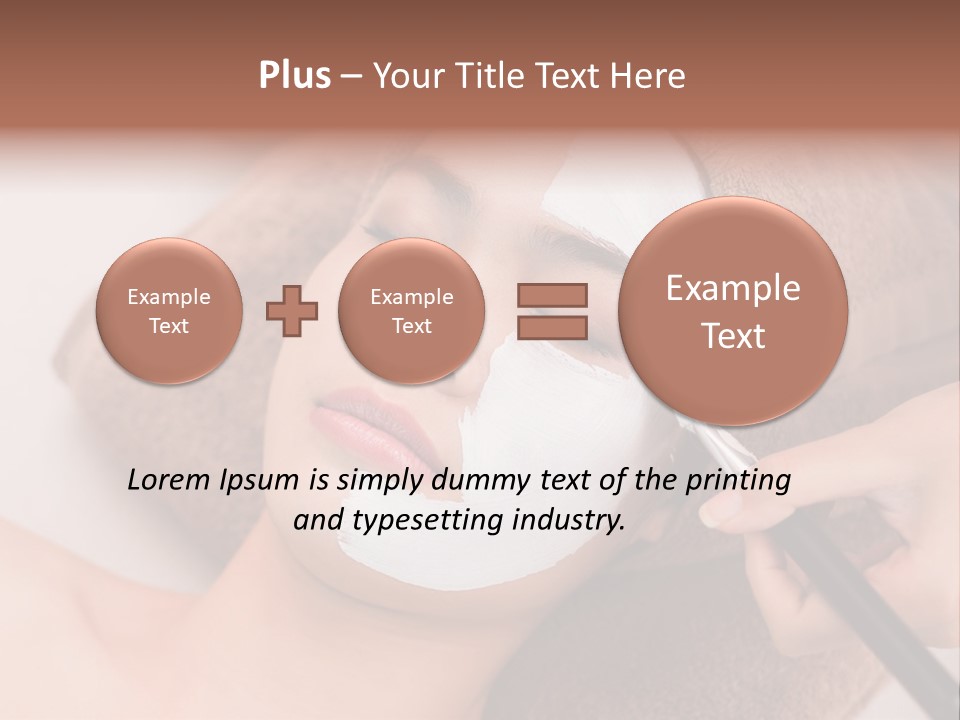 A Woman Getting A Facial Mask On Her Face PowerPoint Template