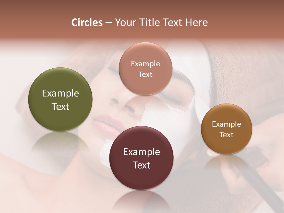 A Woman Getting A Facial Mask On Her Face PowerPoint Template