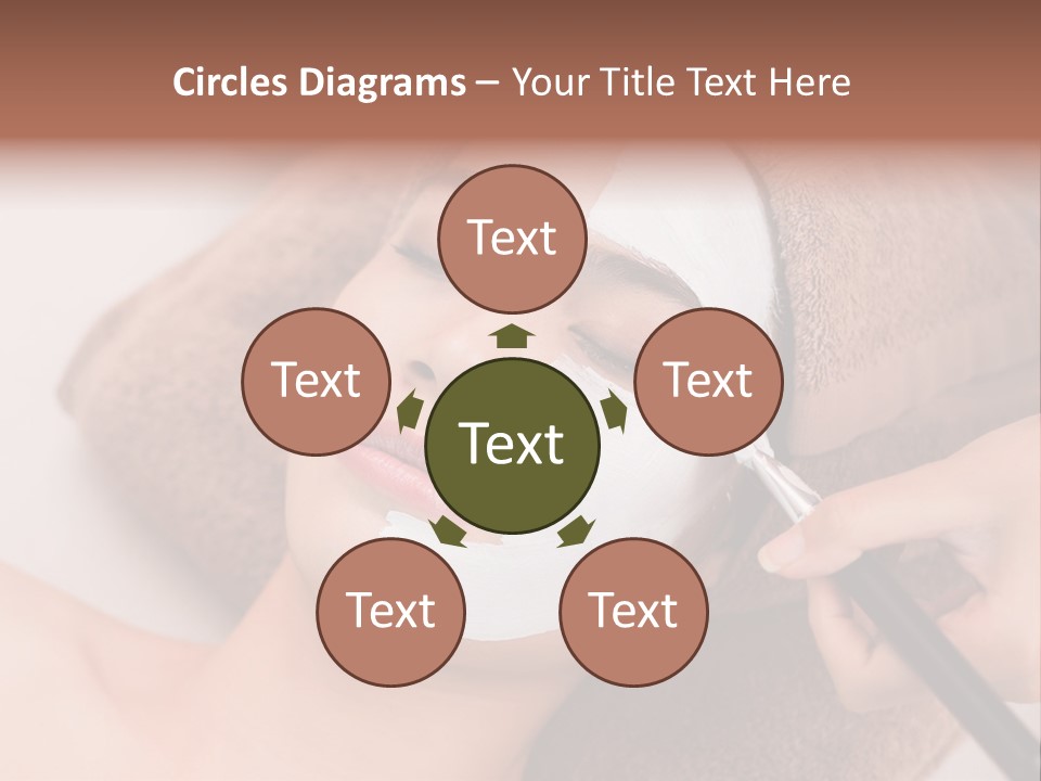 A Woman Getting A Facial Mask On Her Face PowerPoint Template