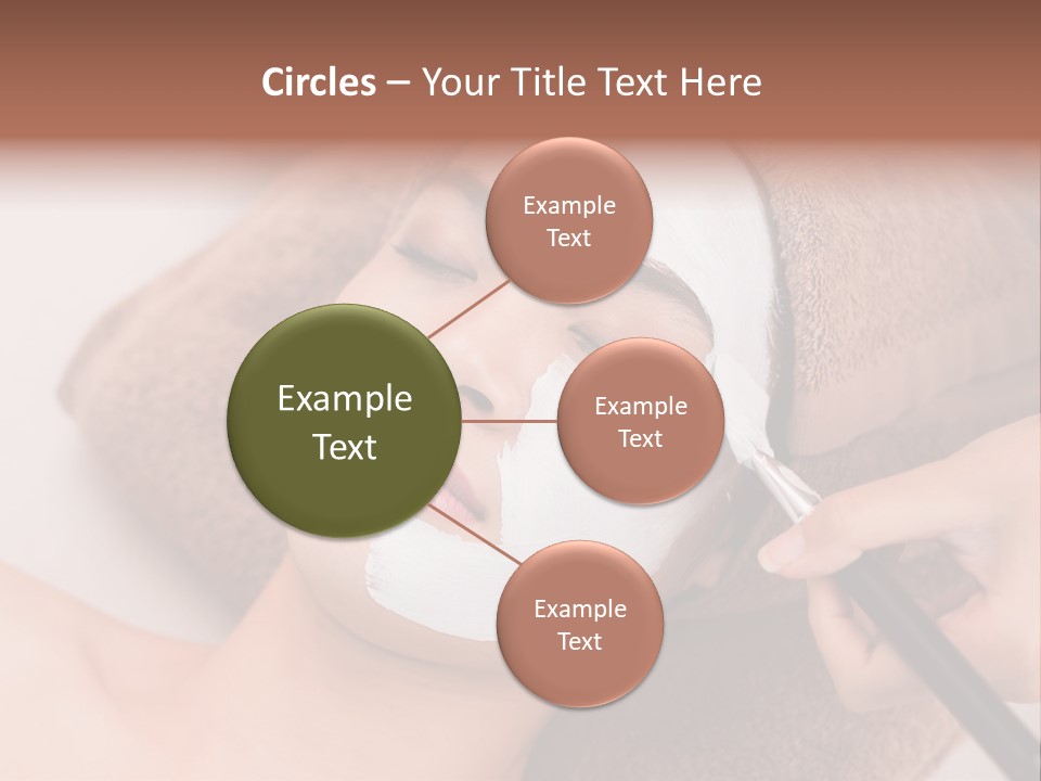 A Woman Getting A Facial Mask On Her Face PowerPoint Template