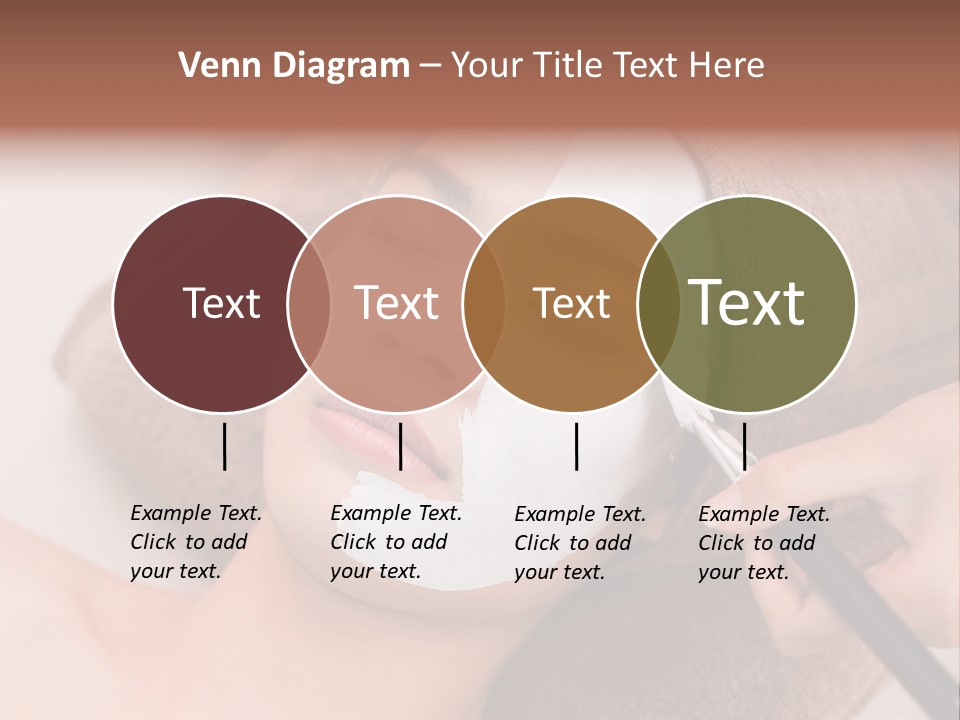 A Woman Getting A Facial Mask On Her Face PowerPoint Template