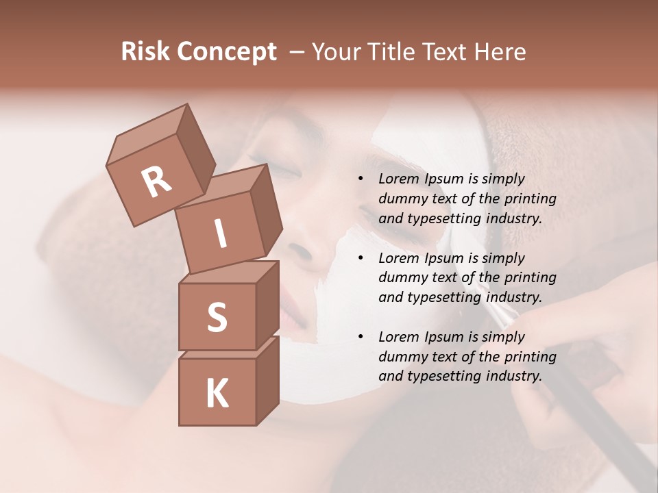 A Woman Getting A Facial Mask On Her Face PowerPoint Template