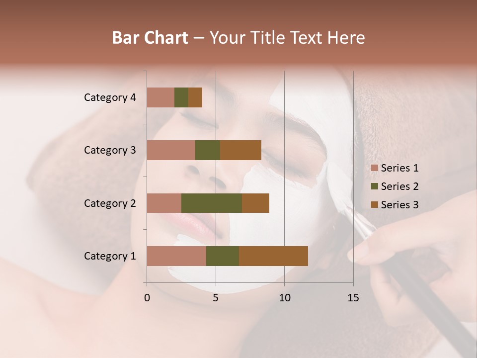A Woman Getting A Facial Mask On Her Face PowerPoint Template