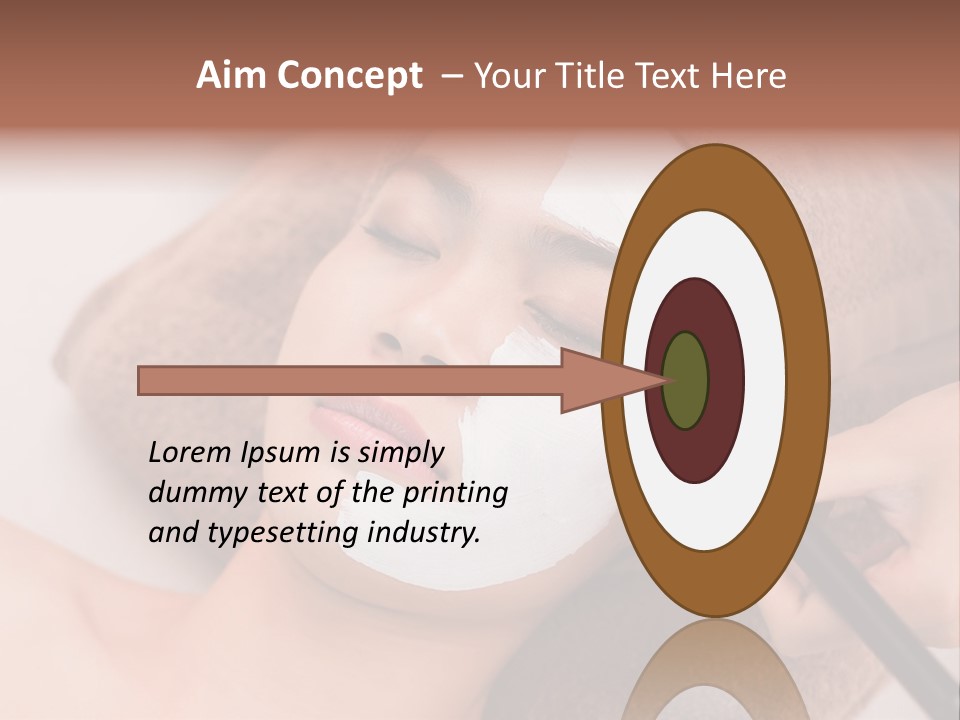 A Woman Getting A Facial Mask On Her Face PowerPoint Template