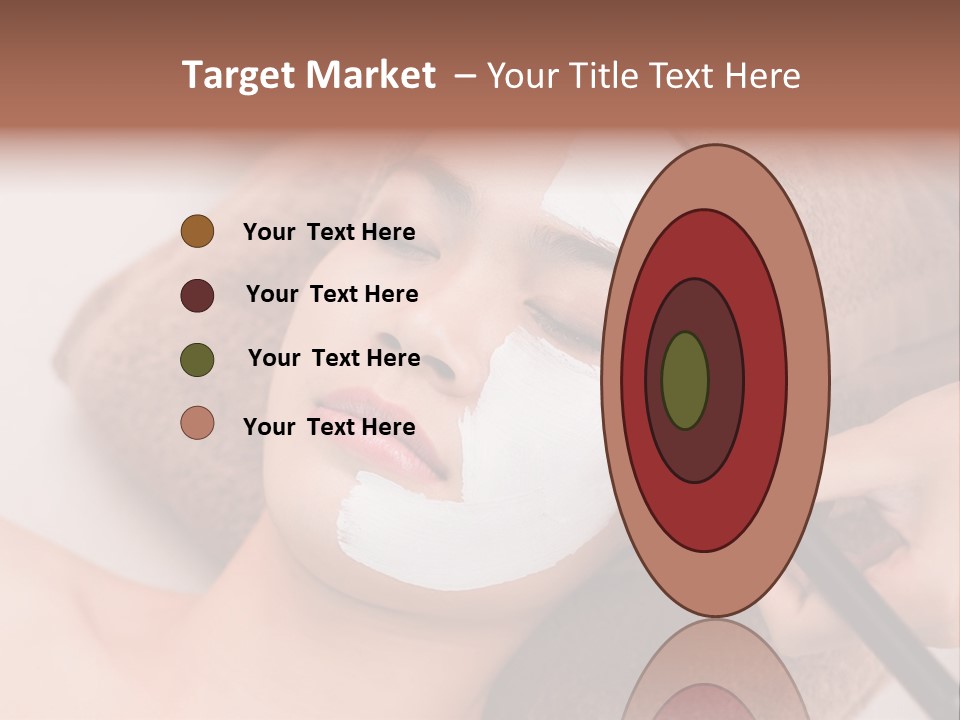 A Woman Getting A Facial Mask On Her Face PowerPoint Template