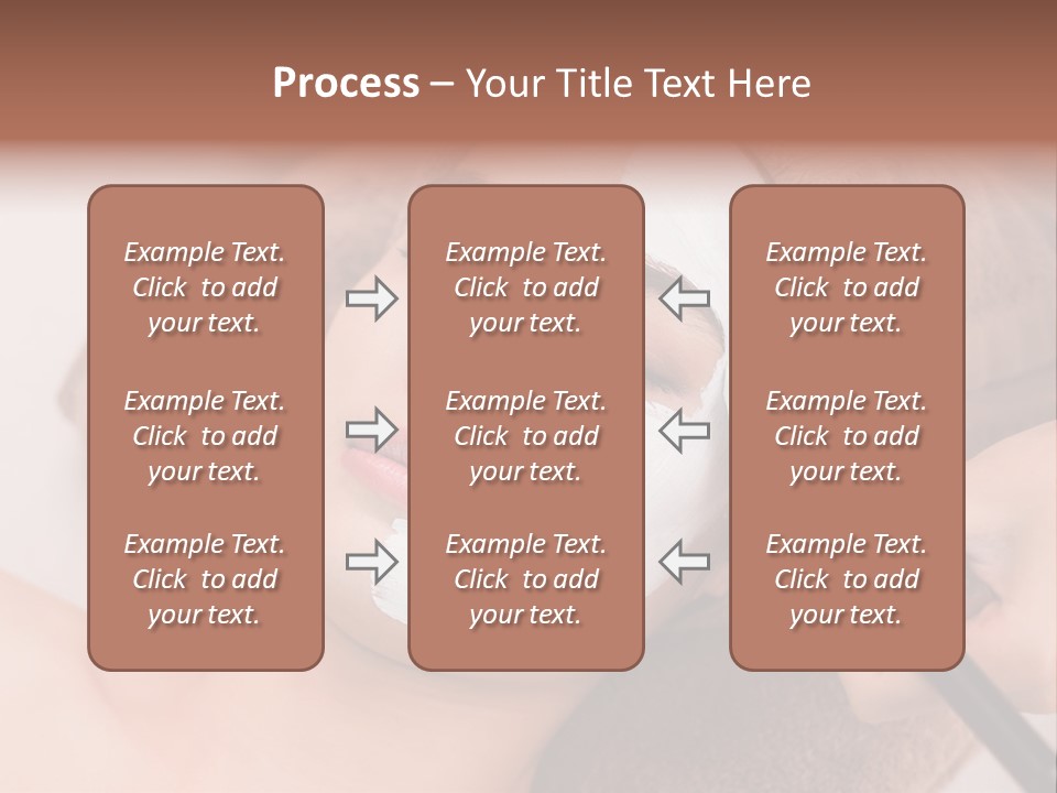 A Woman Getting A Facial Mask On Her Face PowerPoint Template