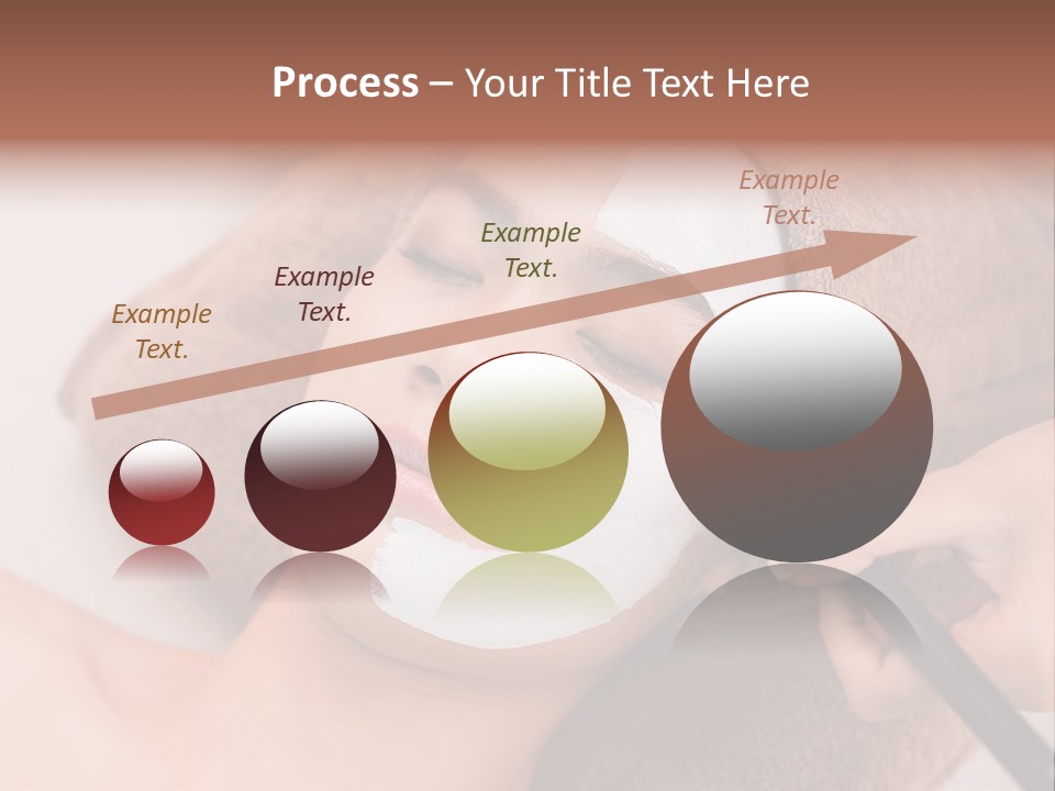 A Woman Getting A Facial Mask On Her Face PowerPoint Template