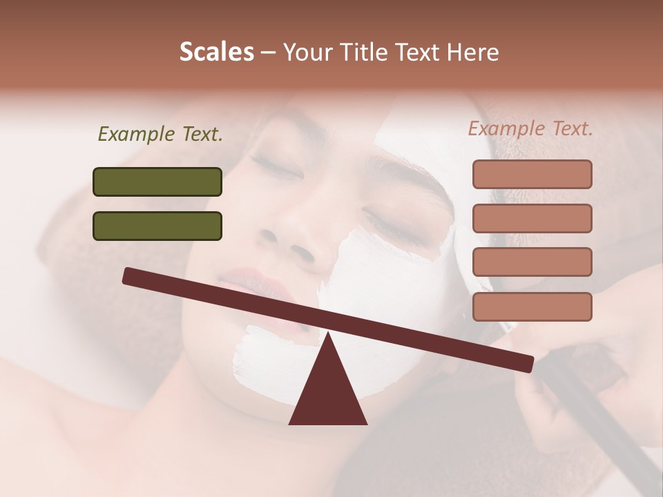 A Woman Getting A Facial Mask On Her Face PowerPoint Template