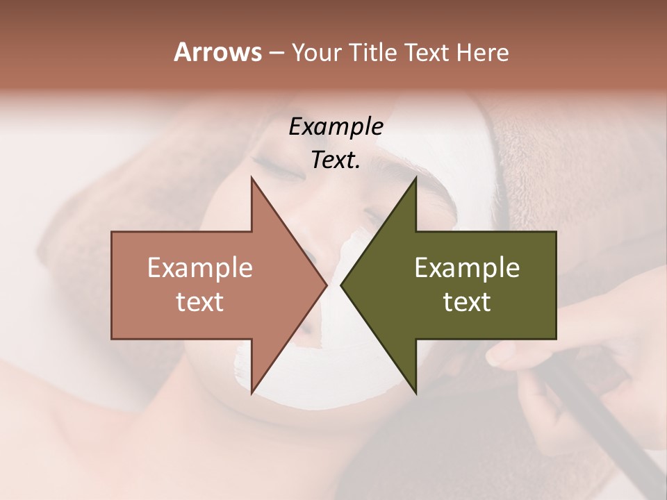 A Woman Getting A Facial Mask On Her Face PowerPoint Template