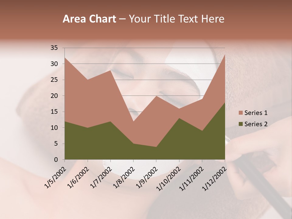 A Woman Getting A Facial Mask On Her Face PowerPoint Template