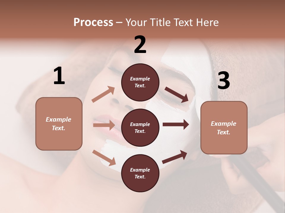 A Woman Getting A Facial Mask On Her Face PowerPoint Template