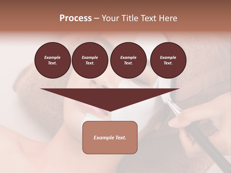 A Woman Getting A Facial Mask On Her Face PowerPoint Template