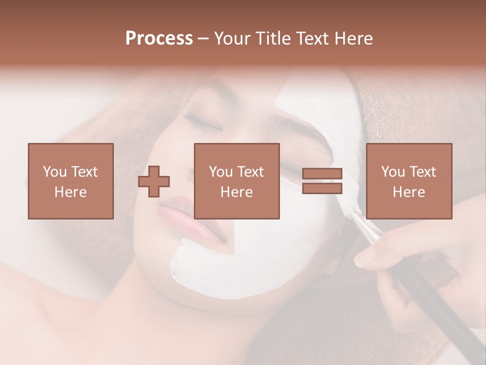A Woman Getting A Facial Mask On Her Face PowerPoint Template