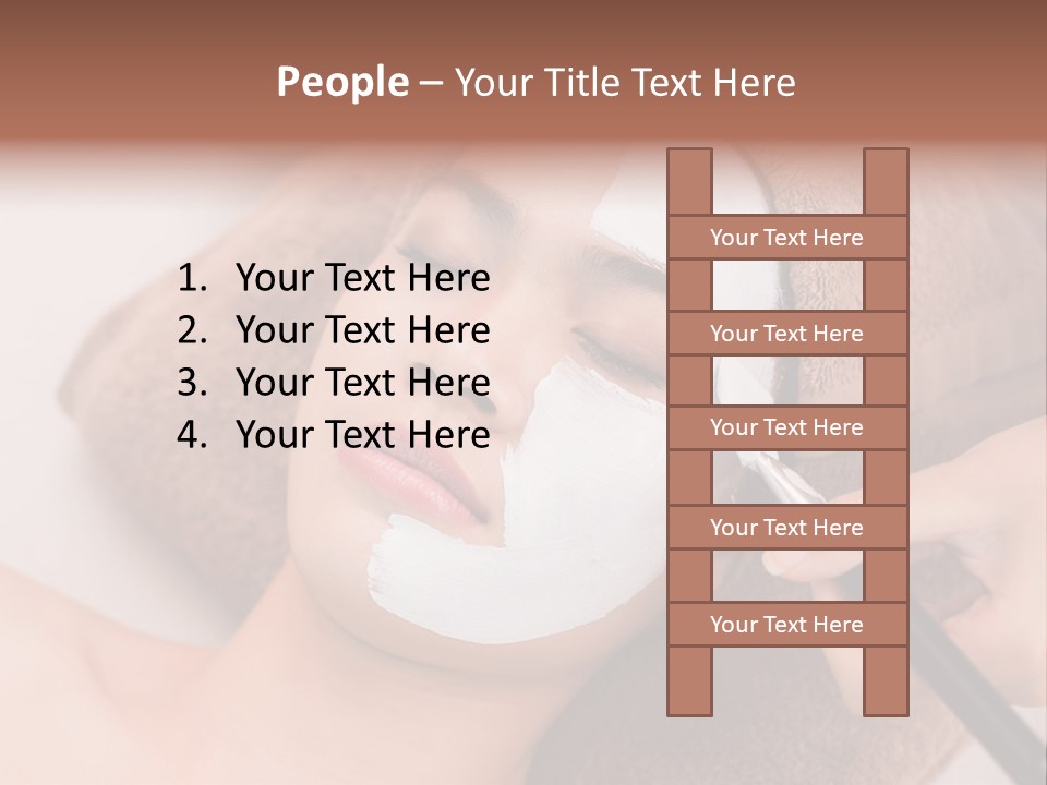 A Woman Getting A Facial Mask On Her Face PowerPoint Template