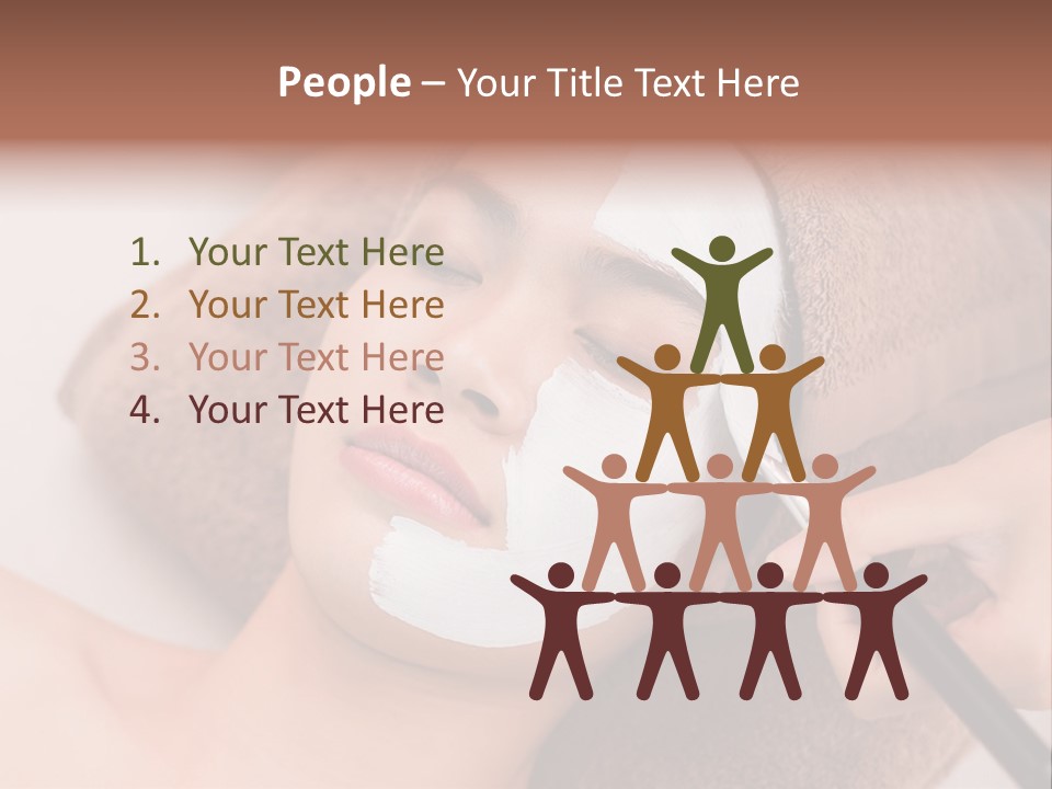 A Woman Getting A Facial Mask On Her Face PowerPoint Template