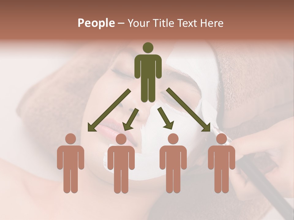 A Woman Getting A Facial Mask On Her Face PowerPoint Template