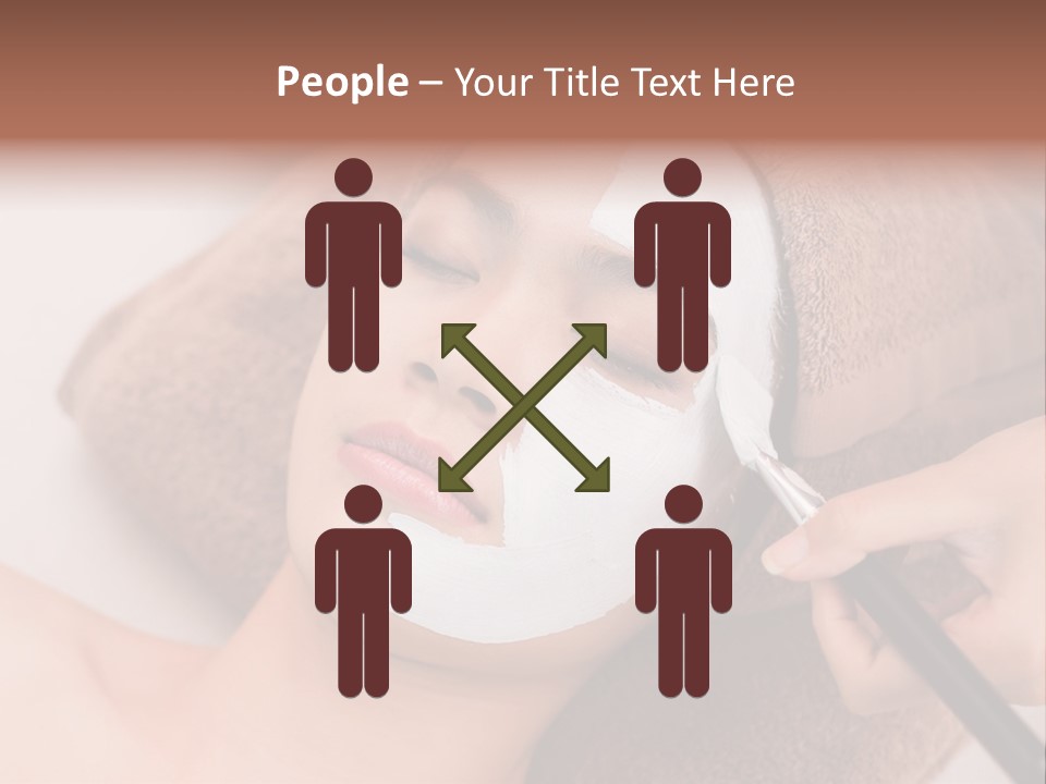 A Woman Getting A Facial Mask On Her Face PowerPoint Template